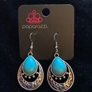 Turquoise and silver earrings